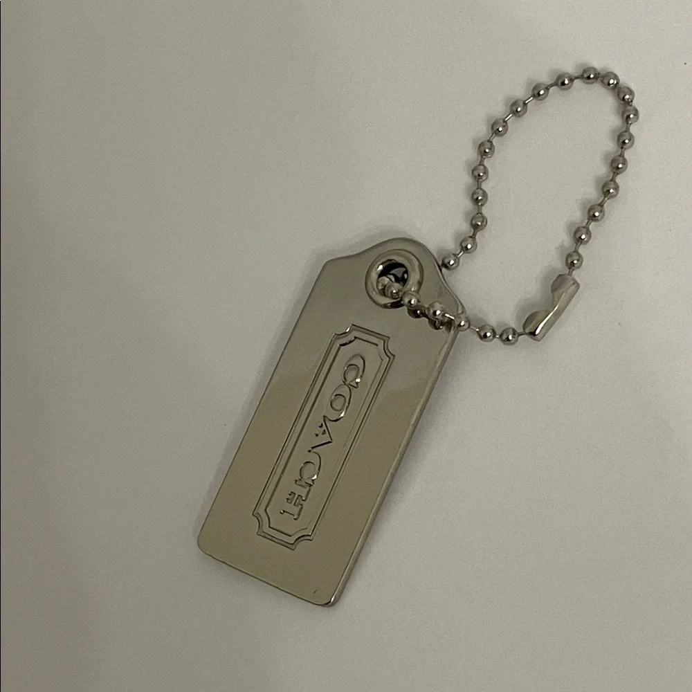 Coach Metal Hang Tag Keychain Bag Charm